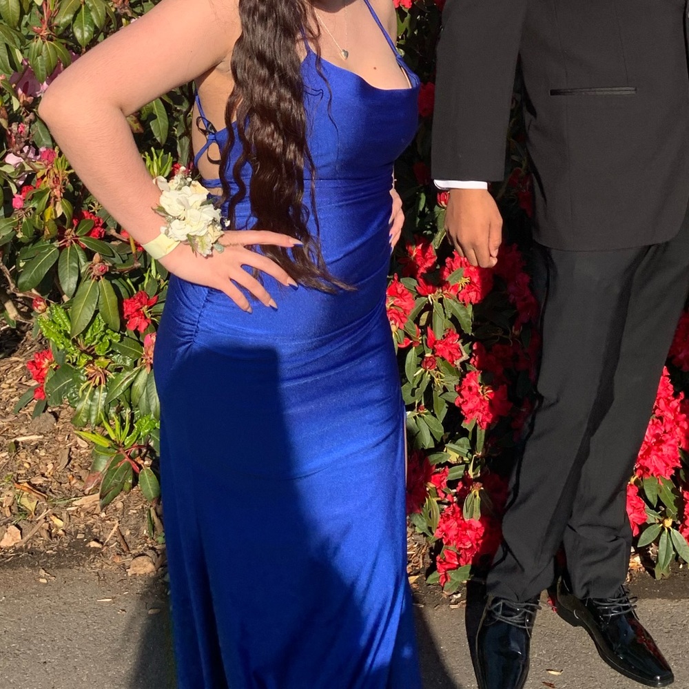 prom dress royal blue